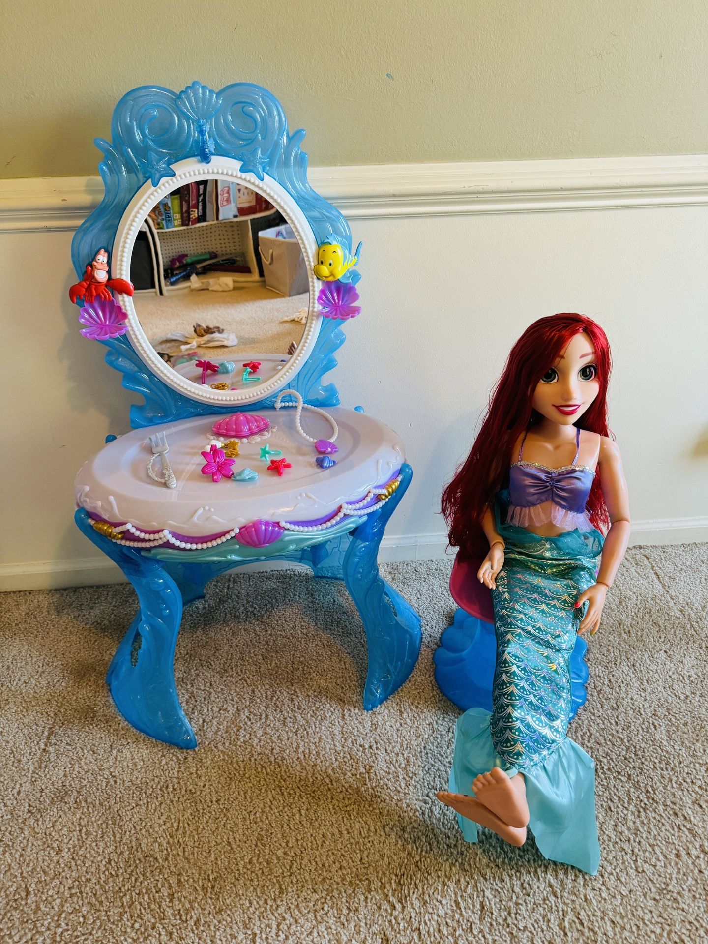 Disney Little Mermaid Vanity Set + Ariel Doll