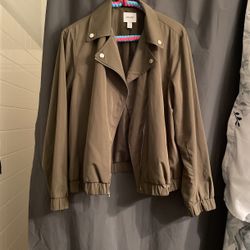 Green Nine West Bomber Jacket- Large