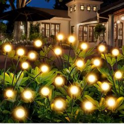 URAGO Solar Garden Lights, New Upgraded 6 Pack Solar Firefly Lights, Sway by Wind, Solar Outdoor Lights Waterproof, High Flexibility Swaying Solar Lig