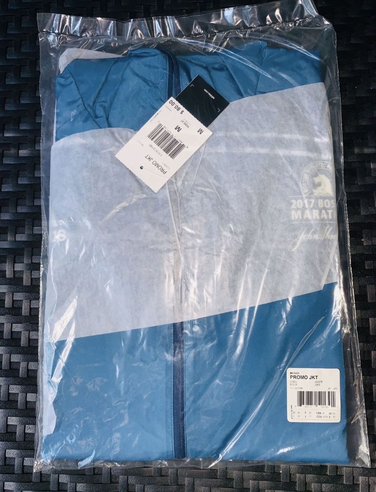 BOSTON MARATHON 2017 LIMITED OFFICIAL WINDBREAKER SIZE MEDIUM UNISEX SEALED BAG ALL TAGS by ADIDAS