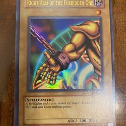 Yugioh Right Arm Of The Forbidden One LOB-122 Ultra Rare MINT
