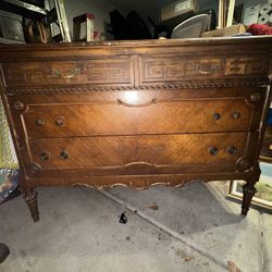 midcentury real wood dresser large 