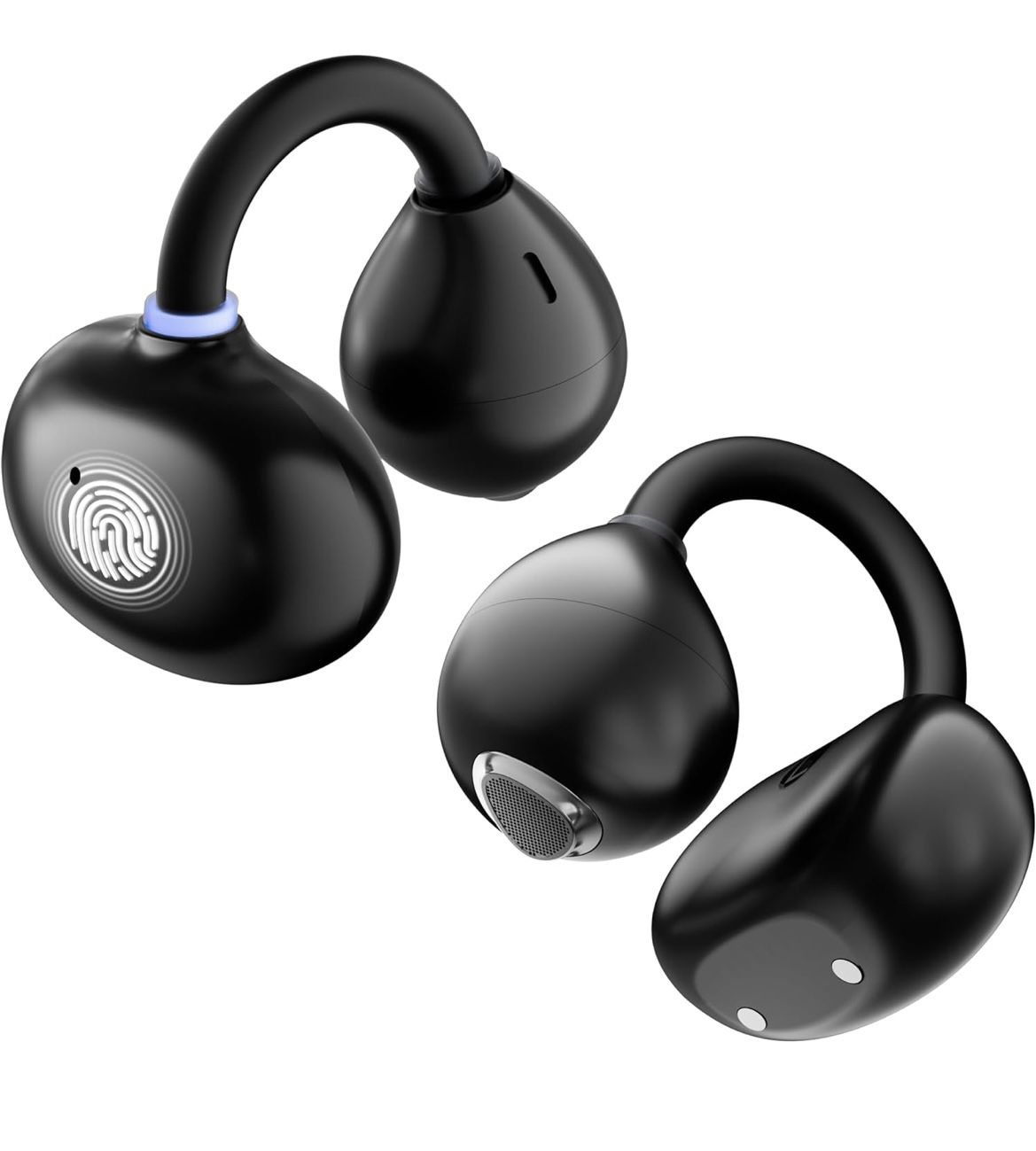 Open Ear Earbuds - Comfort Clip-On Earbuds, Lightweight Open Ear Headphones with 163 Languages AI Translation and Anti-Drop Design, 48H Play Bluetooth