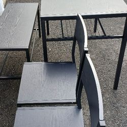 2chairs,table,bench