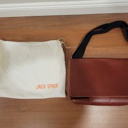 Jack Spade Leather Messenger Bag $40