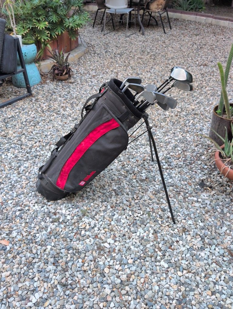 Golf Clubs And Bag 