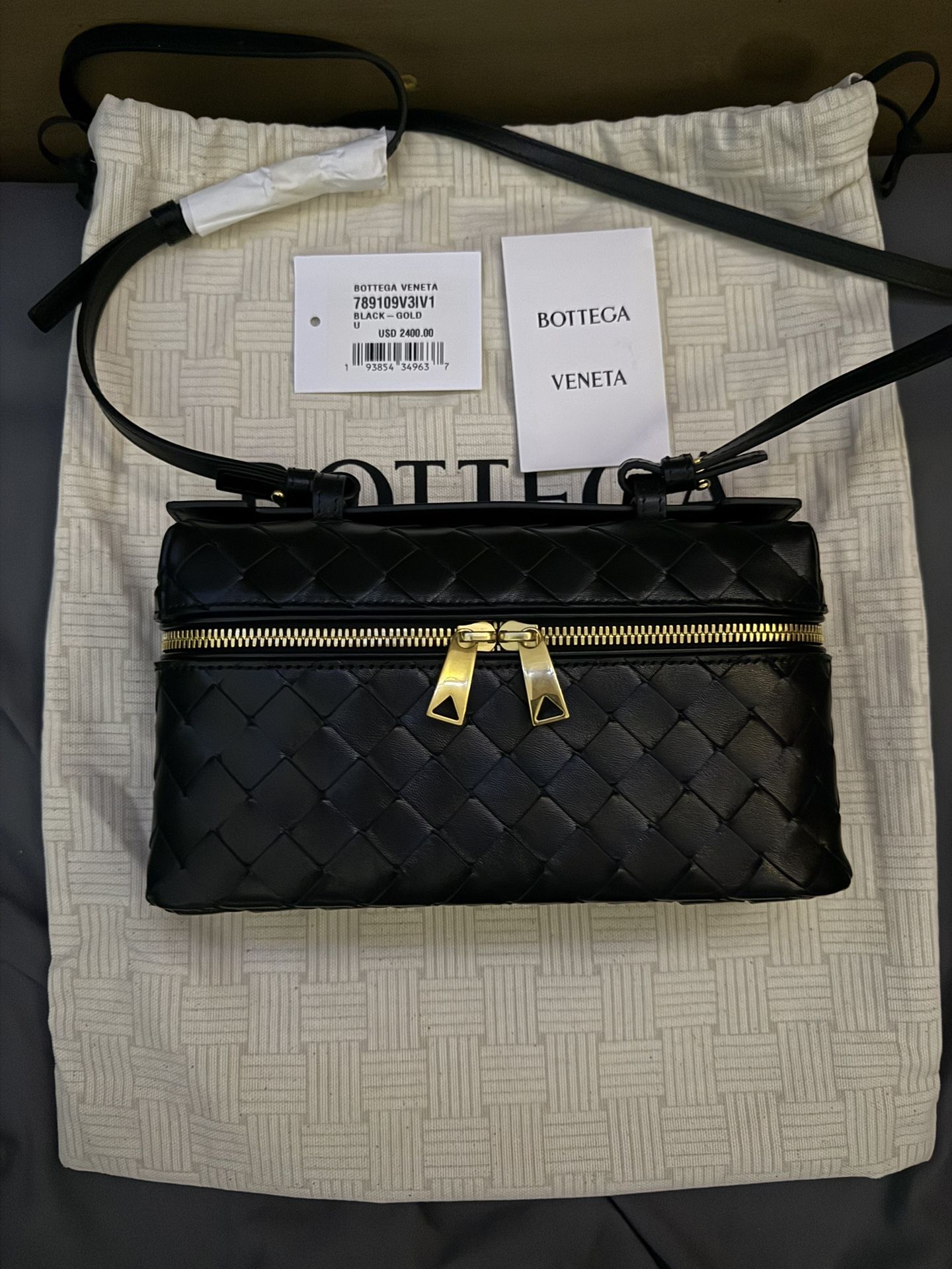 Bottega Veneta Vanity Leather Case Bag 