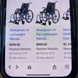 Strongback Lightweight Wheelchair 