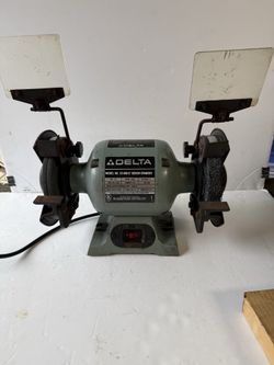 Delta 6 Inch Bench Grinder Model 23-680 Powerful Used WORKS Tested