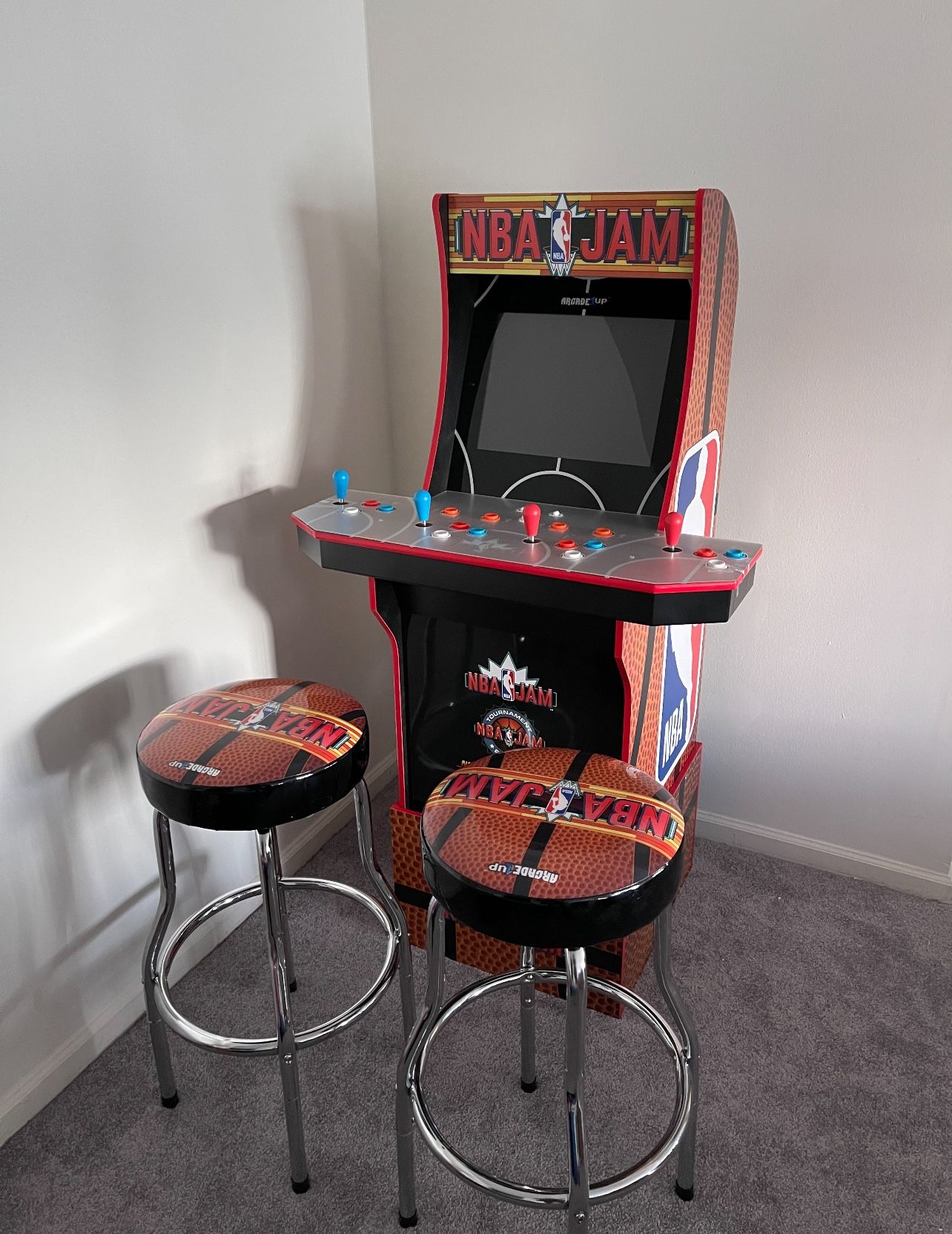 Arcade1Up NBA JAM Arcade Machine With 2 Chairs Included
