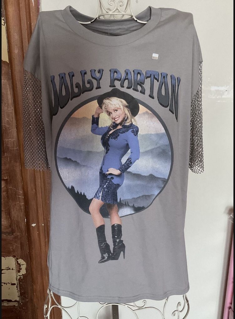 DOLLY PARTON RHINESTONE FASHION TOP US SIZE XL