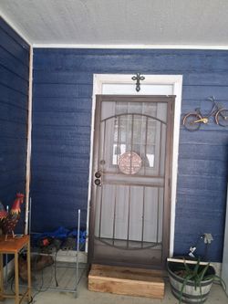 Security Door right 36x80 metal with frame.