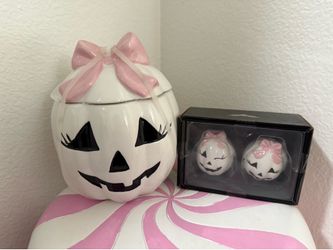 CUTE JACK O LANTERN COOKIE JR & SALT & PEPPER  SET
