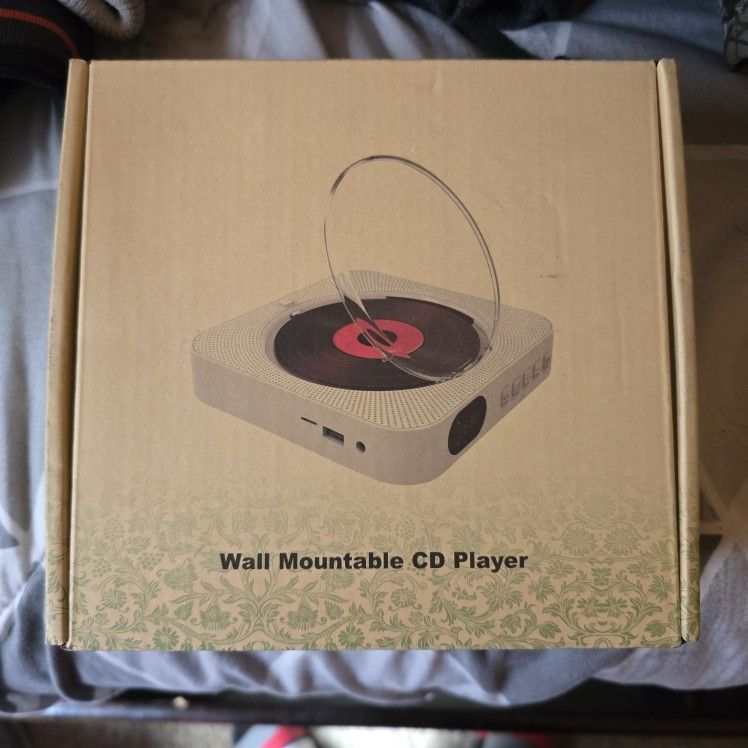 Green Wall Mountable Cd Player With Remote