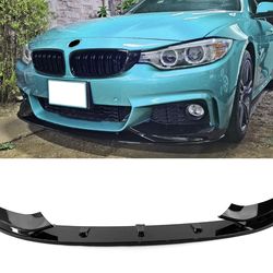 14-20 BMW 4-Series M-Style Front Bumper Lip Gloss Black