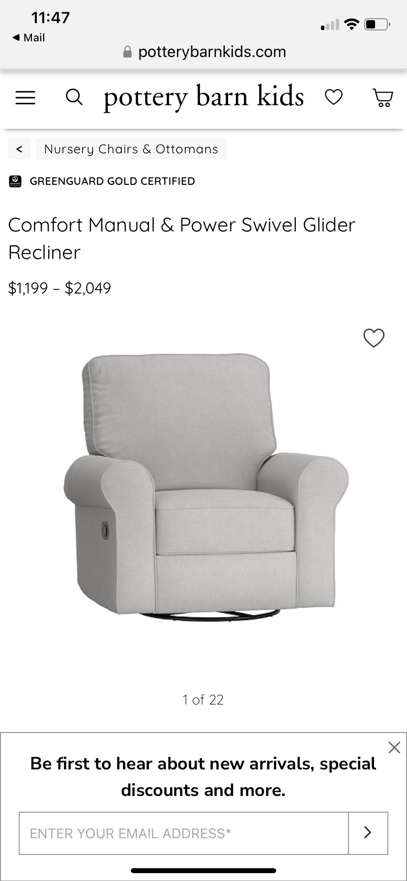Pottery Barn Kids Comfort Recliner And Glider
