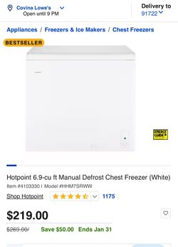 Standing Freezer 6.9
