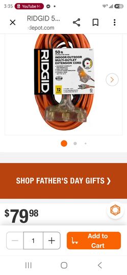 Ridgid 50FT extension cord