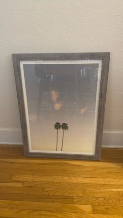 Framed Palm Tree Sunset Print