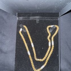 Diamond Gold Rondo Chain