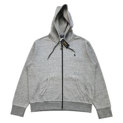 POLO RALPH LAUREN DOUBLE KNIT HOODIE LARGE L MENS GRAY JACKET SWEATSHIRT PRL NEW