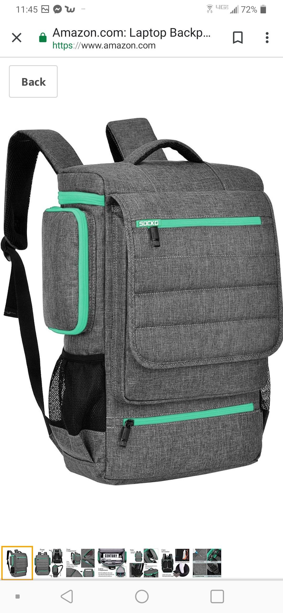 Laptop Backpack 17.3 Inch,BRINCH Water ResistanCollege Shoulder Backpack Fits 17-17.3 Inch Laptop Notebook Computer