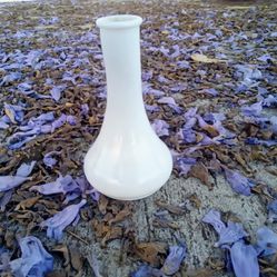 Vintage White Milk-Glass Vase