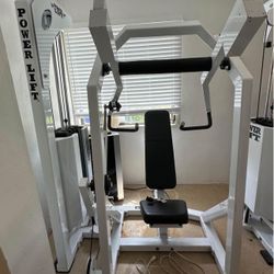Power Lift Pro Select Seated Shoulder Press With 300 LB Weight Stack - Excellent Condition - Commercial Gym Equipment 