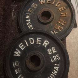 Weider 22 lbs Olympic Weight Plates 