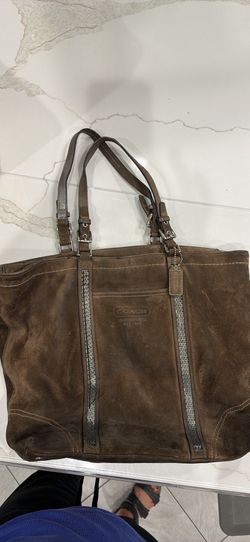 Leather Coach tote