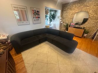 Comfy modern sectional gray
