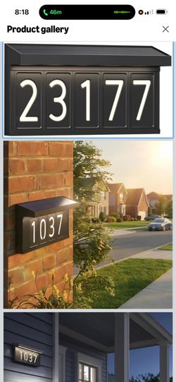 Solar LED Address Wall Light