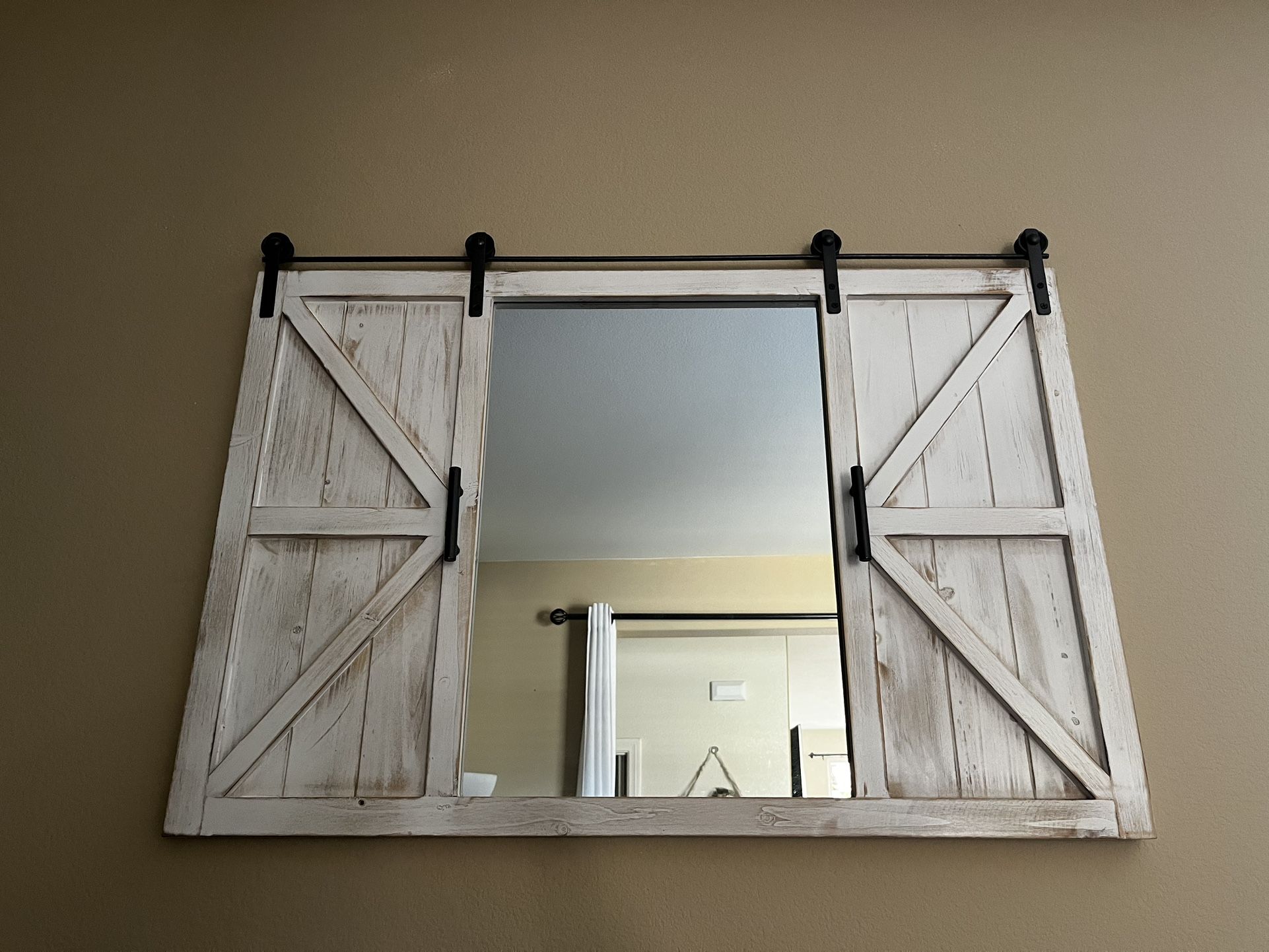 Farm House Barn Door Mirror