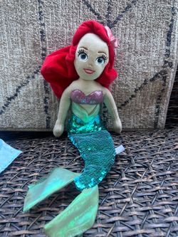 Ty Sparkle Disney Ariel The Little Mermaid Plush Doll - Reversible Sequin Tail