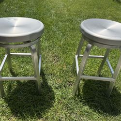 2 Aluminum Stools 24” Height 
