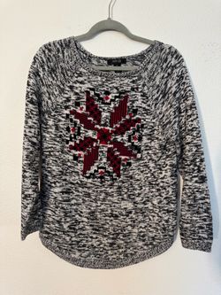 Style & Co. Petite PL Snowflake Knit Sweater