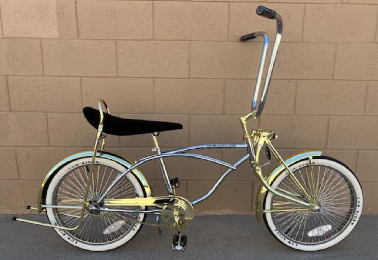 20" Lowrider Bicycle Complete Bike Gold/Chrome