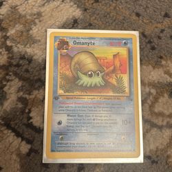 1st edition Omantye Pokémon card