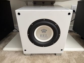 Rel Acoustics T/7i 8" 200 Watt Home Subwoofer, White