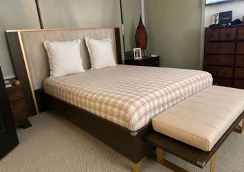 High-end bedframe includes the headboard and the bench.