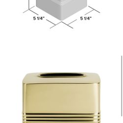 Gold Metal Tissue Box Cover Up
