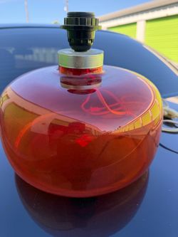 Vintage glass red lamp