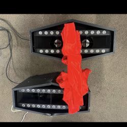 Fake Flame Light, 36 LED Red + Blue Flame Light, Electric Campfire Artificial Flickering Fake