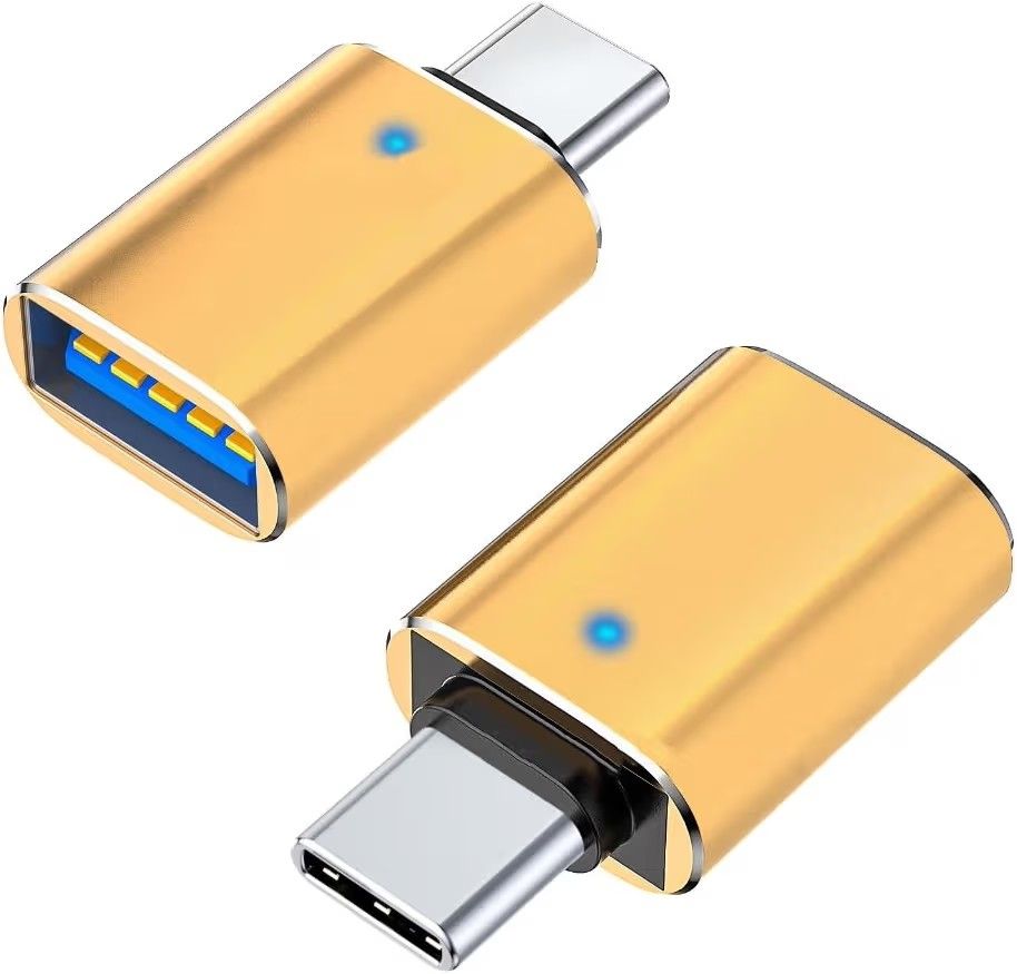 2Pcs USB C to USB A Adapter for Seamlessly Connectivity with Type C Device USB3.0 Converter for Charging &Data Transfer