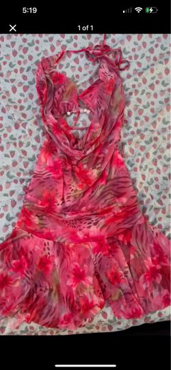 Pink mini dress