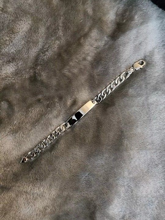 New Sterling Silver ID Link Bracelet
