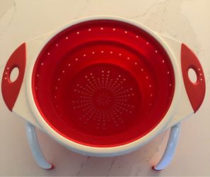 Collapsible Silicone Colander with Handles
