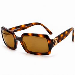 Vintage 90s CHANEL 5031 Deadstock Tortoise Sunglasses Italy Retro 52-18-130
