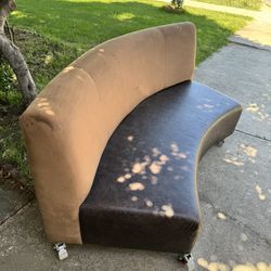 Curved Wheeled Couch 