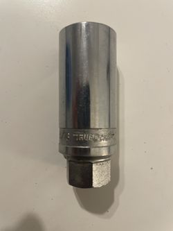 Truecraft 3/8-inch drive, 13/16-inch spark plug socket. 